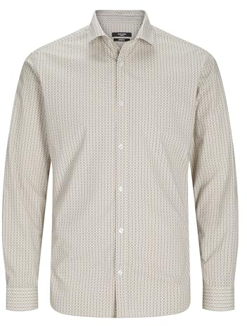 JACK & JONES fritidsskjorta för män, Mineralgul/passform: smal passform, XS
