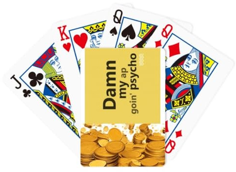 no/no My Heart Art Deco Fashion Gold Poker Spielkarte Klassisches Spiel
