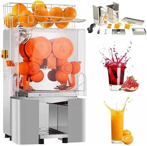 Commercial Orange Juicer Machine - Automatic Slow Masticating Extractor for Oranges, Grapefruit, Citrus - 120W, 22-30Pcs/Min, 4Cm-8Cm - Juice Making Device