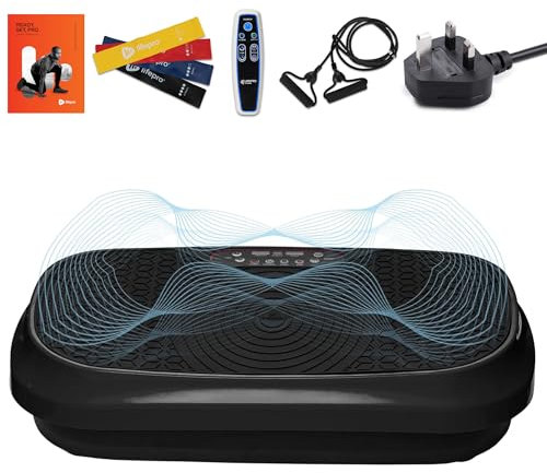 LifePro Piastra vibrante per esercizi a casa e in viaggio, piastra vibrante compatta per la perdita di peso, recupero muscolare, tonificazione e fitness, capacità 118 kg