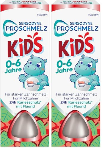 Sensodyne ProSchmelz Kids Zahnpasta, 0-6 Jahre, Für starken Zahnschmelz, 50ml (Packung mit 2)