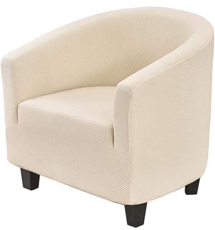 Sesselüberwurf Sesselbezug für Tullsta Sesselschoner Sesselhusse Stretch für Tullsta Cocktailsessel Bezug für Clubsessel Beige