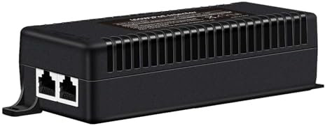 Ztyuav Injecteur PoE++ 2,5 G 60 W Non-PoE vers Adaptateur PoE avec 2 ports RJ-45 – 100/1000/2500 Mbps, conforme à la norme IEEE 802.3af/at/bt, Plug & Play, distance jusqu'à 100 mètres (322 pieds