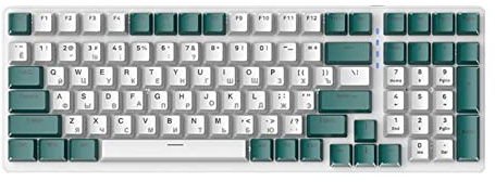 ZGUZMCMK Clavier mécanique, mode rétroéclairage, portable, 98 % de cartographie ergonomique, interface RVB de type C, Plug and Play pour ordinateur, style D