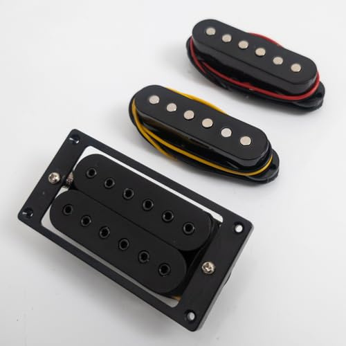 SSH Gitarren-Tonabnehmer für Fender ST Gitarren-Tonabnehmer-Set, 4-Leiter-Humbucker & Single-Coil-Tonabnehmer, kompatibel mit Stratocaster Style E-Gitarre, Coil Split Ready