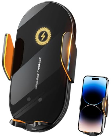 Car Phone Holder,360 Degree Rotatable Charging Tripod with Wireless Charging - Holder for Car Phone | Truck Golf Cart Air Vent Attachment