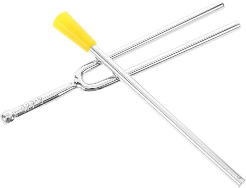 TOYANDONA Standard Stimmgabel 440 Hz Metall mit Klöppel Musik Stimmgerät für Klavier Gitarre Geige Präzise Stimmung Langlebig und Tragbar Lehrmittel für Musikunterricht