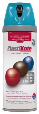 Plasti-kote 21118 400ml Premium Spray Paint Gloss - Mediterranian Blue