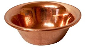 Copper Garden Kupferschale 11,7 x 11,7 x 4,8 cm I Hitzebeständige Kupferschüssel klein zur optimalen Temperaturübertragung I Einsatz als Räucherschale/Servierschale/Sauna Aromaschale uvm.