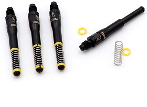 CUESOUL TERO Noir AK7 Tiges De Fléchettes Arbres De Fléchettes Ressort Intégré Télescopique, Ensemble De 4 Pcs-M (CS-AK7 + 1)
