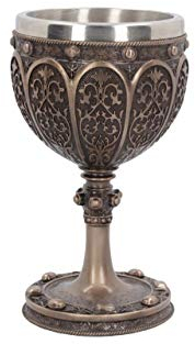 Nemesis Now Grail B4507N9 Calice en résine et Acier Inoxydable 17 cm