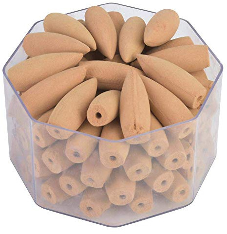 Hztyyier 70 Stück Rückfluss Räucherkegel Hypnotizing Sandalwood Reflux Tower Räucherstäbchen für Yoga Tearoom Relaxation(#5)