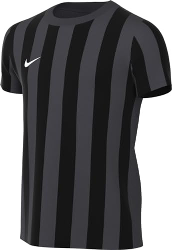 Nike Striped Division IV Jersey Maglia a Maniche Corte da Bambino, Unisex - Bambini, CW3819-060, Antracite/Nero/Bianco, 13-15 Jahre