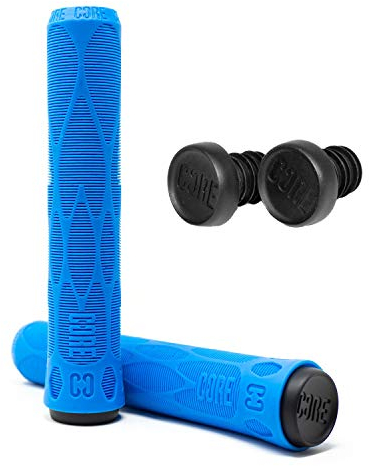 Scooters Core Stunt-Scooter Tret-Roller Hand Griffe Soft lang mit Barends/Grip + Fantic26 Sticker (Blau)