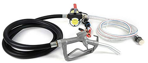 Dieselpumpe 175W 50L/min Heizölpumpe Selbstansaugend Ölpumpe mit 2 PVC Schlauchen