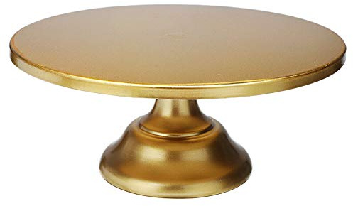 12 Inch Iron Round Cake Stand Cake Plate Pedestal Dessert Holder Wedding Birthday Party-Gold