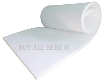 60 x 20 x 2 INCH High Density Upholstery Foam - Cushions, Seat Pad, Seating, Dinning, Stool, Chair, Sofas Window seats Armchairs firm Foam (152 x 51 x 5 CM)