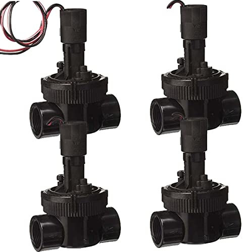 Suinga Pacco da 4 elettrovalvole per irrigazione 1 9V EZ FLO PLUS, filettatura femmina. Funziona con programmatori a batteria 9V di qualsiasi marca presente sul mercato, incluso Toro.