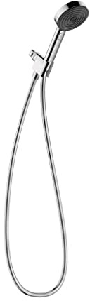 hansgrohe Pulsify S 15.2 cm Handbrause Set Modern 3-Spray PowderRain, IntenseRain, Pulsierende Massage mit QuickClean mit Schlauch in Chrom, 2,5 GPM, 04917000