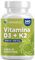 Vitamina D3 K2 240 Capsule (8 Mesi), Vitamin D3 2000 UI + 100 µg Vitamina K, Supporta Ossa, Articolazioni e Sistema Immunitario, Vit Menachinone