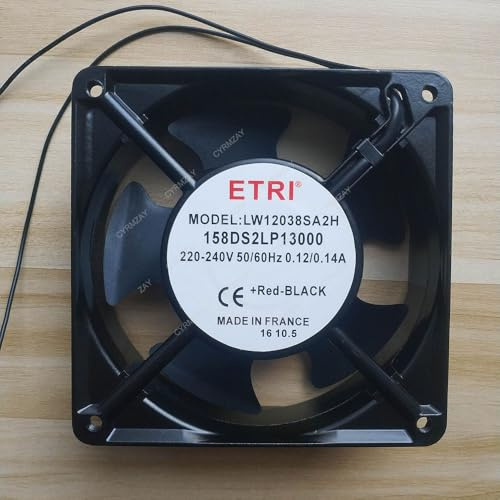 CYRMZAY Compatible For ETRI LW12038SA2H 158DS2LP13000 220-240V 0.12/0.14A 12CM 12038 2-Wire cooling fan