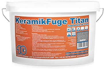 1K Fugenmörtel KeramikFuge Titan UV-beständig - 10 kg (natur) - auch für PKW-Belastung