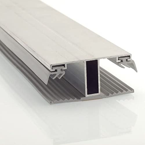 Löffert® Verbindungsprofil Alu/Gummi | 2500 mm | Aluminium-Profile & Zubehör für 16mm Stegplatten Polycarbonat HKP