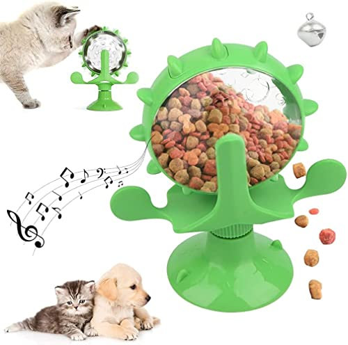 LATRAT Moulin à vent pour chat - Jouet pour chat - Distributeur de nourriture - Distributeur de nourriture - Distributeur automatique de nourriture pour chat - Accessoire pour la maison