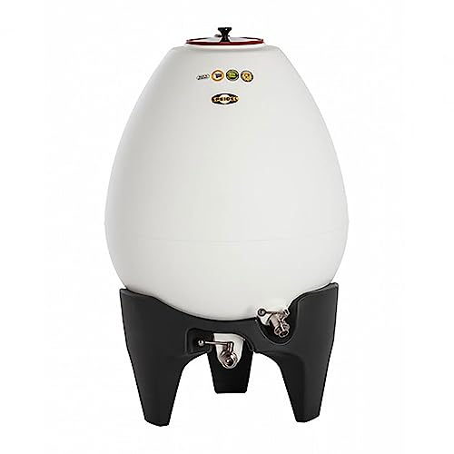 Speidel Fermentegg Gärei 60 Liter, Gärbehälter Kunststoff Ei | Most, Wein, Bier vergären, biodynamische Vergärung, 60L mit Sockel und Deckel, lebensmittelecht