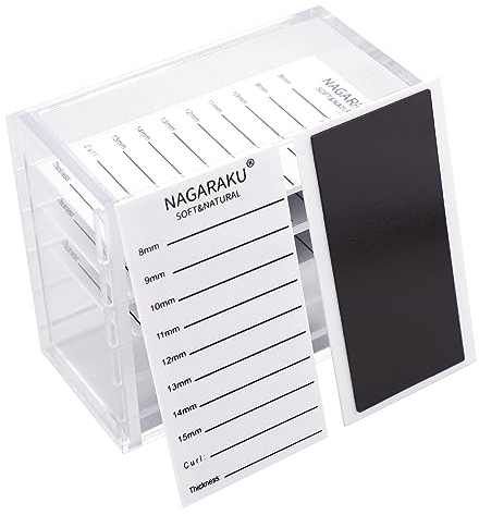 NAGARAKU Magnetische Wimpernverlängerung Aufbewahrungsbox Acryl 5 Schichten Falsche Wimpern Organizer Werkzeuge Schrank zum Pfropfen Transparenter Staubdichter Halter Makeup Fall mit 250 Bandstreifen