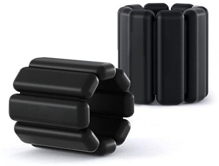 Handgelenk Knöchelgewichte 丨Tragbares Gewichtsmanschetten丨Set mit 2 Stück (je 0,5 kg) 丨Verstellbare Krafttraining für Gehen, Yoga, Tanz, Pilates, Barre, Aerobic丨Schwarz
