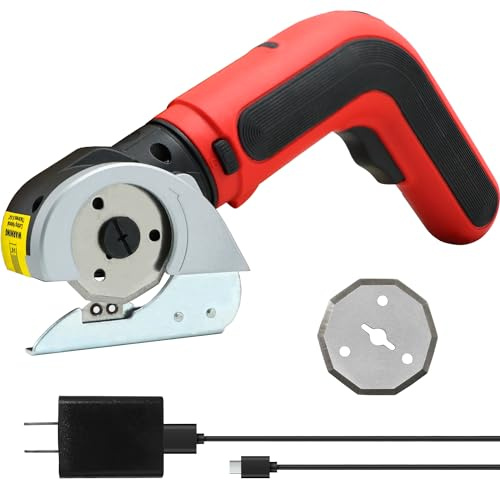 S&F STEAD & FAST Electric Cardboard Cutter Tool 4V, Cordless Electric Scissors for Box, Fabric, Carpet, Power Cutter with Charger, 2 blades included