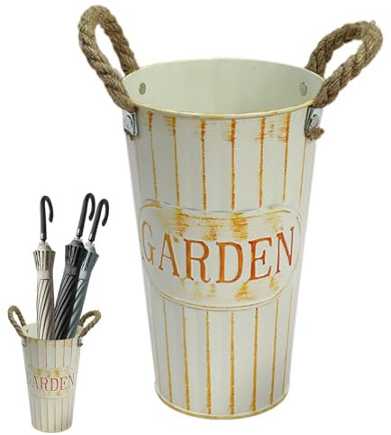 Tedious Paragüero Interior, Soporte para Paraguas para Entrada - Cesta de Paraguas de Metal Antiguo para Entrada - Cesta para Paraguas, contenedor para Paraguas Interior y Exterior para el hogar