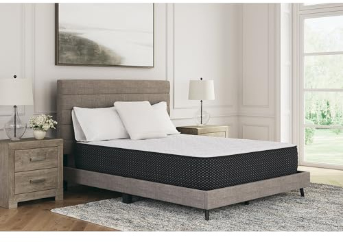 Signature Design by Ashley Limited Edition Plush 12 Inch Hybrid Mattress with Gel Memory Foam and Edge Support for Cool Sleep and Pressure Relief, Queen, Fiberglass Free, Mattress In A Box