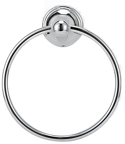 Anneau Porte-Serviettes en Acier Inoxydable, Support Mural de Rétro pour Salle de Bain, Cuisine, Chambre à Coucher (893 Anneau Porte-Serviettes chromé)