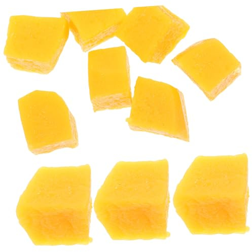 Alasum 40 st konstgjorda frukter falska frukter rekvisita simulering mango-skivor modeller naturtrogna frukter skivor falska frukter modelldekor konstgjorda mango-skivor pvc gul
