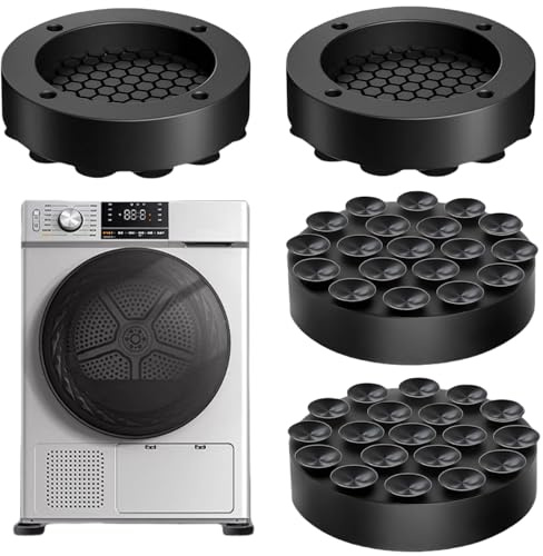 Tapis Anti-vibration pour Machine à Laver, 4pcs Pied Anti Vibration Machine a Laver,Patins Anti Vibration Lave Linge,Patin Caoutchouc Antibruit Pied Machine a Laver,Tampons À Pied Machine À Laver