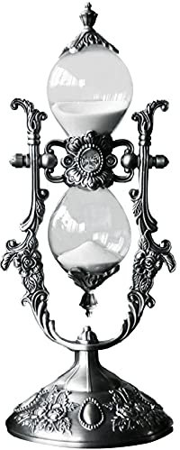 UZAMIRLEX Minuteur de Sable en Forme de sablier, Sablier 15/30 Minutes en Verre, Horloge de Sable, Artisanat, décoration en Verre for la Maison, l'étude, Le Bureau, Cadeau créatif.(B15 Minutes)