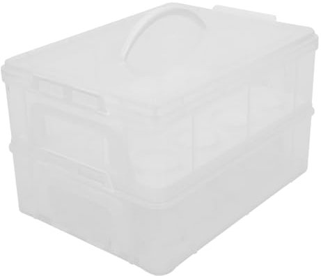 LAPYAPPE Porta Torte Trasparente Riutilizzabile Con Chiusure Sicure Contenitore Per Dolci e Snack Design Compatto Per Trasporto e Conservazione Torte e Muffin