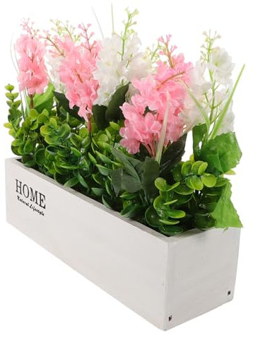 Cabilock Plante Artificielle en Pot Jacinthe en Soie Décoration De Bureau Décorations Réalistes