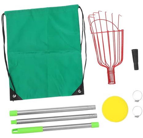 HOMSFOU Cueilleur De Fruits avec Panier Perche Télescopique Attrape-Fruits pour Pommes Abricots Oranges Et Mangues Outil De Jardinage Léger Et Pratique