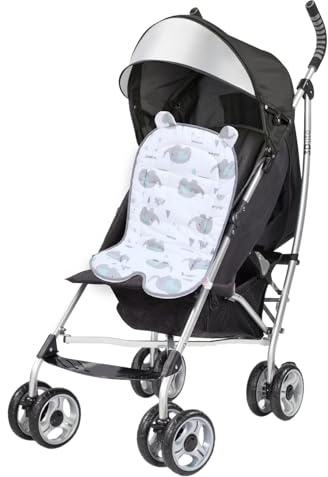 Baby Sitzeinlage, 34x62 cm Baby Sitzauflage für kleine Kinderwagen Weiche Atmungsaktiv Autositz Kinderwagenauflage für Babyschale (Elefant)