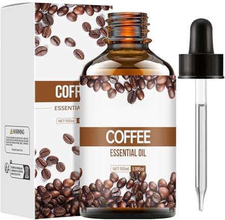 Kaffeeöl 100ml, Premium Duftöl für ätherische Öle Diffusor, Aromatherapie, Haus, Ölbrenner, Natürliches Bio-Kaffeeöl für die Haut-, Körper- und Haarpflege, Kaffee-Duftöl (100ml, Kaffee)