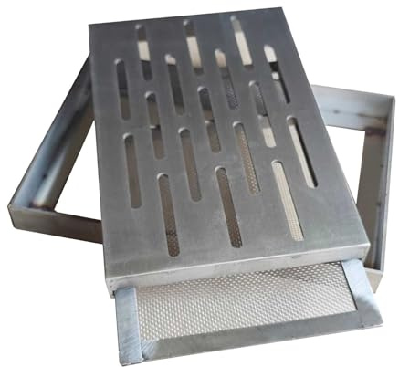 RTTZBOZ Rejilla Desague Terraza de Acero Inoxidable, Sistema de Drenaje para Patio Exterior con Filtro, para Garajes, Fábricas, Estacionamientos y Zonas Comerciales(20x20cm/8x8in)