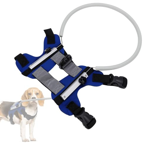 Blind Dog Harness, Blind Dog Vest with Protective Neck Ring, Assistive Guidance Device for Pets Suitable for Dogs with Eye Injuries, Vision Loss, or to Prevent Collisions