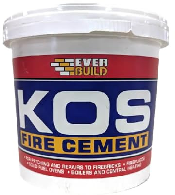 Everbuild KOS Fire Cement – Ready to Use – Resistant to Temperatures Up To 1250˚C – Buff – 6kg