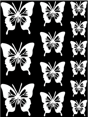 Samunshi® Schmetterling Wandaufkleber Set 8 6x3,5cm4x5cmund3x7cm weiß