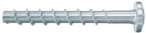 fischer UltraCut FBS II 6x40/5 Panhead, leistungsstarke Betonschraube, Linsenkopfschraube, zur Befestigung in den Bereichen Sanitär, Heizung & Klima, galvanisch verzinkt, 100 Stk.