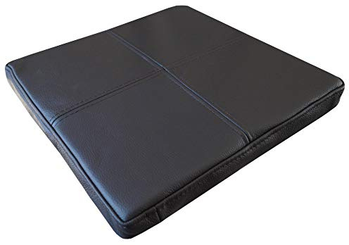 Quattro Meble Dunkelbraunes Fast schwarzes Leder Toledo Caffe Echtleder Sitzkissen Lederkissen Sitzpolster fur Sessel Stuhle Echt Leder Kissen Sitzauflage Auflage Model 4El (B-60 x T-50 cm)