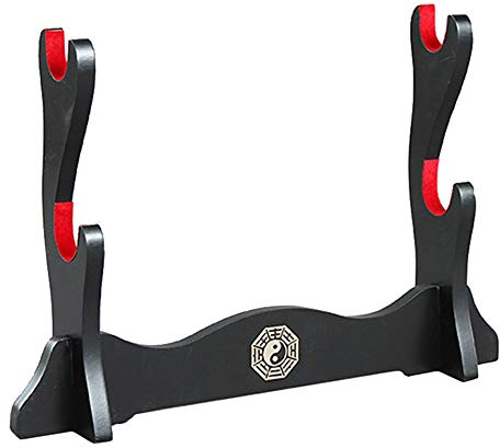SZQL Schwertständer, Katana-Halter, Samurai-Halterung, Wakizashi Tanto, Schwert-Präsentationsständer, Waffenständer, doppellagig